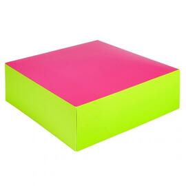 Коробка для кондитерских изделий 16*16 см, фуксия-зеленый, картон, 50 шт/уп, Garcia de P