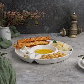 Менажница d 24 см 5 отделений белая фарфор P.L. Proff Cuisine [4]