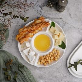 Менажница d 24 см 5 отделений белая фарфор P.L. Proff Cuisine [4]