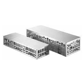 Подставка фуршетная стойка 55*21 см h13 см прямоуг. перфорация нерж. P.L. Hotelware