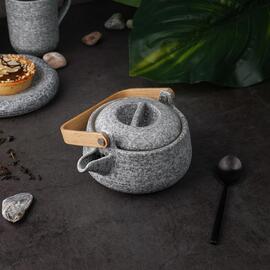 Чайник 360 мл d 12,9 см h8 см дерев. ручка Stone Untouched Taiga P.L. Proff Cuisine [1]