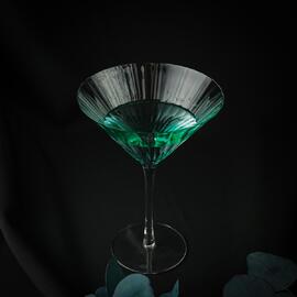 Рюмка коктейльная 450 мл Мартини зеленая Green Glass Optical P.L. - BarWare [4]