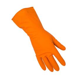 Перчатки хозяйственные резиновые оранжевые, размер L