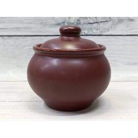 Горшок 570 мл d 11,8/10,9 см h12,9 см с крышкой "Шелк-Доломит" матовая керамика ПГ [1]