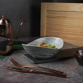 Салатник 400 мл 22,5*13 см h4,7 см глазурь Glossy Stone Untouched Taiga P.L. Proff Cuisine [1]