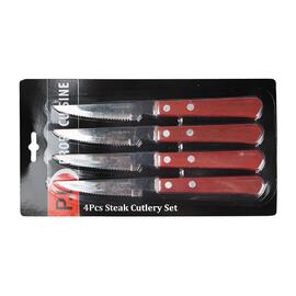Нож для стейка 21,5 см набор 4 шт дерев ручка P.L. Proff Cuisine