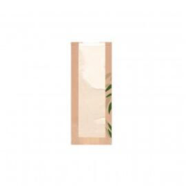Пакет Feel Green для хлеба с окном 14+4*35 см, крафт-бумага 36 г/см2, 500 шт/уп, Garcia
