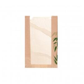 Пакет Feel Green для хлеба с окном 26+10*38 см, крафт-бумага 36 г/см2, 125 шт/уп, Garcia