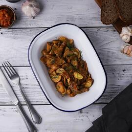 Блюдо для подачи 24,7*18,5 см h5 см 1000 мл Blue Rim эмалированая сталь SUNNEX [1]