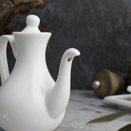 Соусник 100 мл бутылочка для соевого соуса белый фарфор P.L. Proff Cuisine [6]