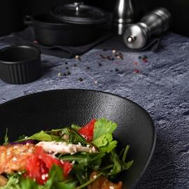 Салатник 700 мл 25*16 см h6,4 см Black Raw Stellar P.L. Proff Cuisine [1]