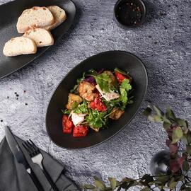 Салатник 700 мл 25*16 см h6,4 см Black Raw Stellar P.L. Proff Cuisine [1]