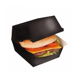 Коробка для бургера 14*12,5*5,5 см, чёрный, 50 шт/уп, картон, Garcia de PouИспания