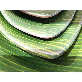 Блюдо 23*13*3,5 см овальное Лист Green Banana Leaf пластик меламин P.L. Proff Cuisine