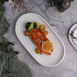 Блюдо овальное 32,7*17,8 см h2,7 см для подачи белое фарфор NEW P.L. Proff Cuisine [6]