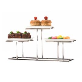 Подставка фуршетная стойка 60*17*27 см нерж. + 3 блюда керам. P.L.--Hotelware