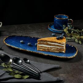 Блюдо овальное 34,6*14,8 см h2,8 см Aqua Blue P.L. Proff Cuisine [1]