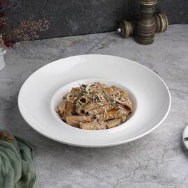 Тарелка глубокая 400 мл d 31 см h6 см для пасты, для супа, салата белая фарфор P.L. [1]