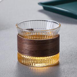 Чашка 200 мл кофейная без ручки Japanese Style Optic дерев. вставка d 7,5 см h6,5 см Barista [1]