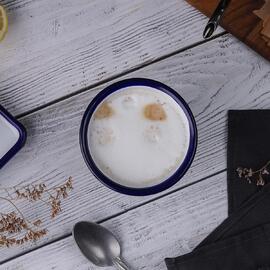 Чашка 450 мл без ручки d 9,3 cм h12,2 см Blue Rim эмалированая сталь SUNNEX [1]