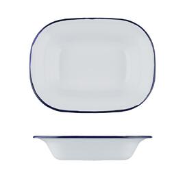 Блюдо для подачи 18*13 см h4 см 400 мл Blue Rim эмалированая сталь SUNNEX [1]