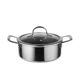 Кастрюля 3,5 л 22/19,5*16 см с крышкой New Kitchen Honeycombs нерж. с антиприг. покр. ИНДУКЦИЯ