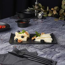 Блюдо прямоугольное 26*13 см h1,6 см с бортом Black Raw Stellar P.L. Proff Cuisine [4]