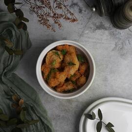 Салатник соусник для подачи 400 мл d 12 см h5,5 см круглый зеленый Рамекин фарфор P.L. [6]