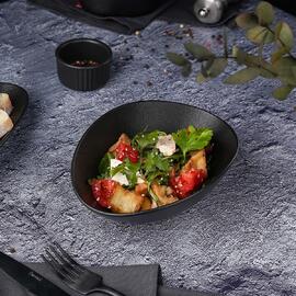 Салатник 450 мл 19*14,5 см h6,4 см Black Raw Stellar P.L. Proff Cuisine [6]