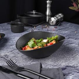 Салатник 450 мл 19*14,5 см h6,4 см Black Raw Stellar P.L. Proff Cuisine [6]