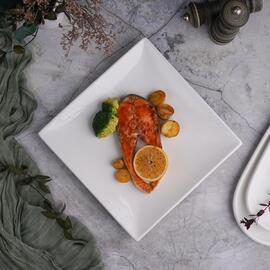 Тарелка 25*25 см h2,6 см квадратная белая фарфор NEW P.L. Proff Cuisine [3]