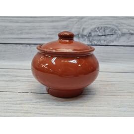 Горшок 330 мл d 11,1/9,1 см h10,7 см с крышкой "Стандарт" керамика ПГ [1]