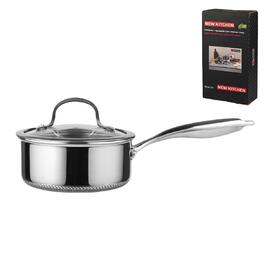 Сотейник 2 л с крышкой 18/16*14,5 см New Kitchen Honeycombs нерж. с антиприг. покр. ИНДУКЦИЯ