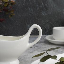 Соусник 125 мл 15,2*4,9 см с ручкой белый фарфор P.L. Proff Cuisine [8]
