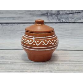 Горшок 150 мл d 8,2/6,5 см h8,5 см с крышкой "Псковский" керамика ПГ [1]