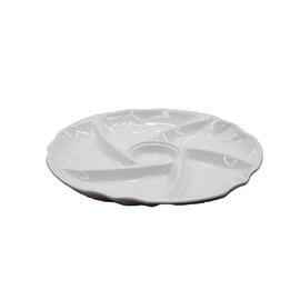 Менажница d 39,5 см h4,5 см 6 отделений белая фарфор NEW P.L. Proff Cuisine [1]