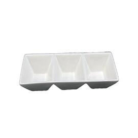 Менажница 23,5*8 см h4,6 см 3 отделения белая фарфор NEW P.L. Proff Cuisine [3]