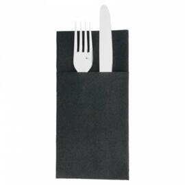 Конверт-салфетка для столовых приборов Airlaid чёрный 40*40 см, 50 шт, Garcia de Pou