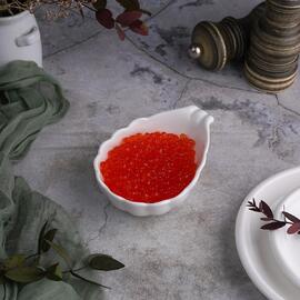 Соусник  80 мл 10,1*7,9 см h4,1 см "Ракушка" овальный белый фарфор Seashell White NEW P.L. [12]