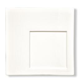 Тарелка 21*21 см квадратная смещенное дно белая фарфор P.L. Proff Cuisine [6]