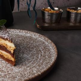 Тарелка с бортом d 23 см h1,5 см Brown Untouched Taiga P.L. Proff Cuisine [6]