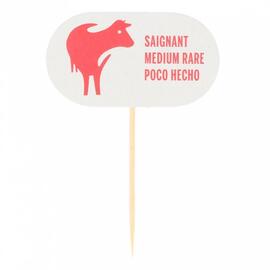 Маркировка-флажок для стейка "MEDIUM RARE" 8 см, 100 шт, Garcia de PouИспания