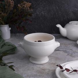 Бульонница 450 мл d 11 см h10,5 см горшочек "Лев" белая фарфор P.L. Proff Cuisine [3]