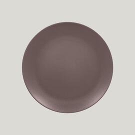 Тарелка RAK Porcelain Neofusion Mellow Chestnut brown круглая плоская 27 см (коричневый