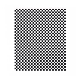 Упаковочная бумага "Чёрно-белая клетка", 28*34 см, 1000 шт/уп, жиростойкий пергамент, Ga