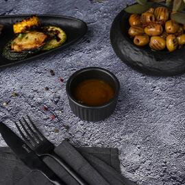 Соусник 90 мл d 7 см h4 см круглый Рамекин Black Raw Stellar P.L. Proff Cuisine [12]