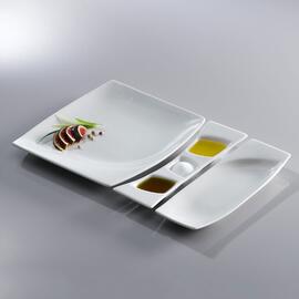 Тарелка RAK Porcelain Mazza прямоугольная, 3 секции, 20*6,5 см