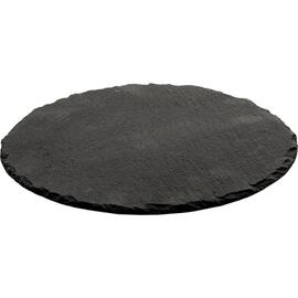 Блюдо для подачи 35*0,5 см круглое черное сланец  P.L. Proff Cuisine