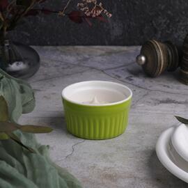 Соусник  80 мл 6,5 см Рамекин круглый зеленый фарфор P.L. Proff Cuisine [10]