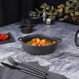 Блюдо овальное 18,5*15 см h5,3 см 850 мл с ручками Black Raw Stellar P.L. Proff Cuisine [4]